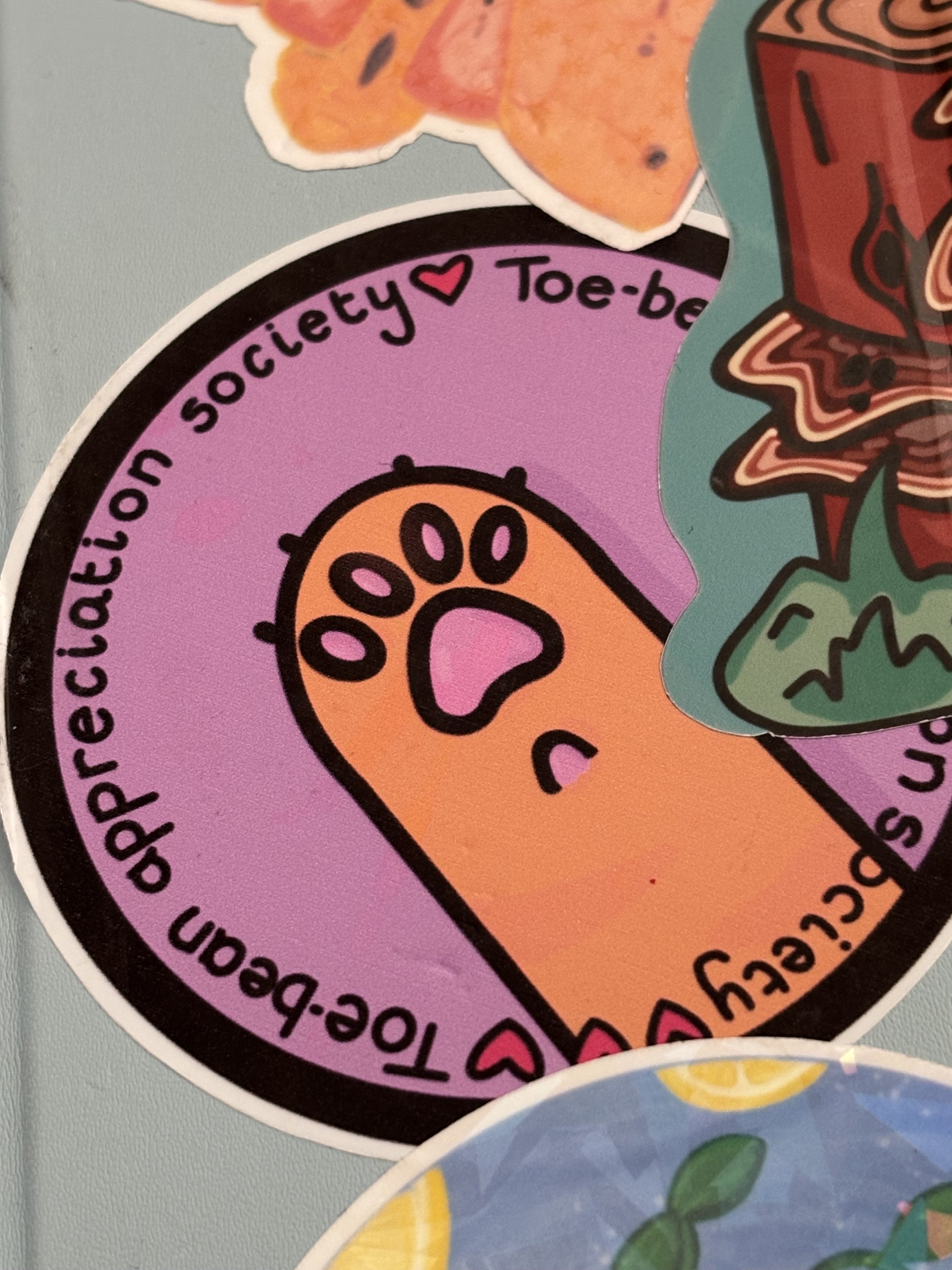 Toe Bean Appreciation Large Gloss Vinyl Sticker image 1