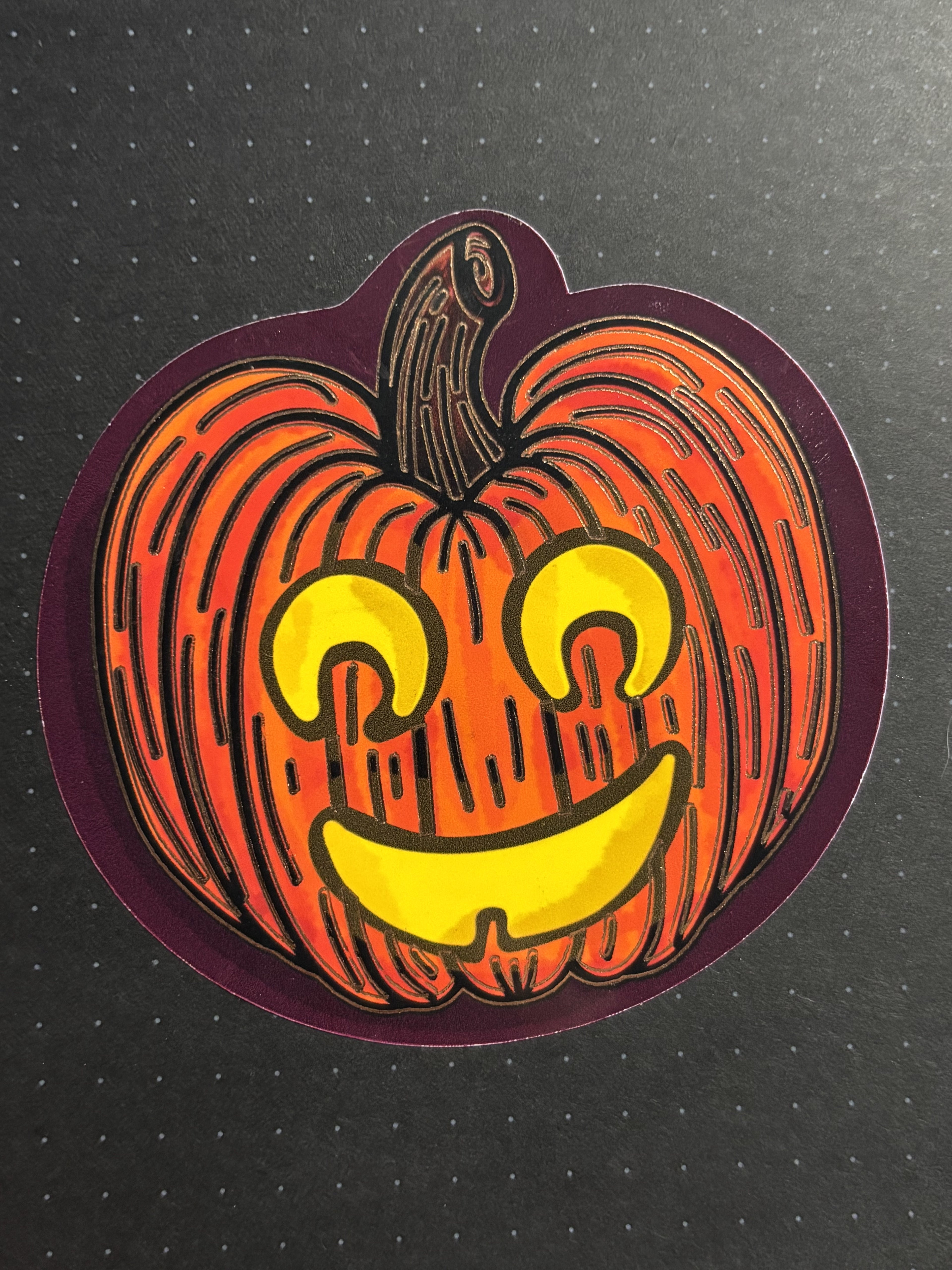 Spooky Foiled Pumpkin Die Cut image 0