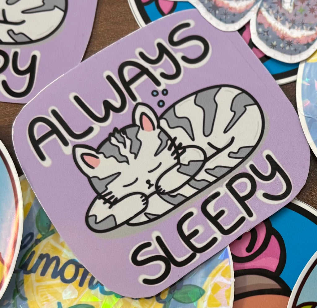 Always sleepy Large Vinyl Sticker image 0