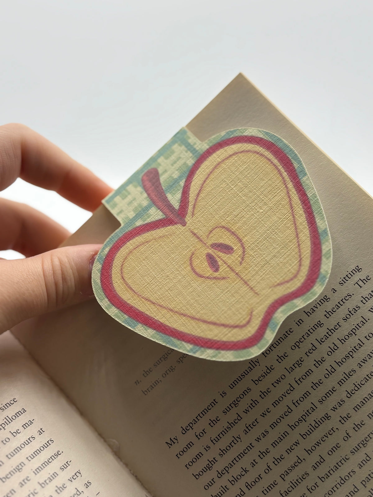 Apple Magnetic Bookmark | Linen or Holographic