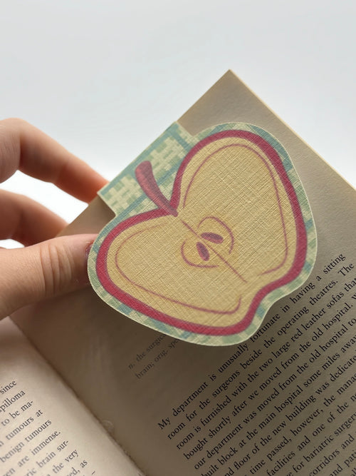 Apple Magnetic Bookmark | Linen or Holographic