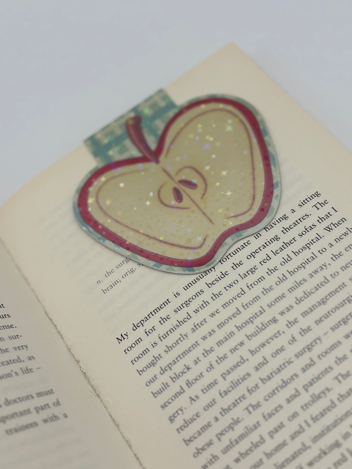 Apple Magnetic Bookmark | Linen or Holographic