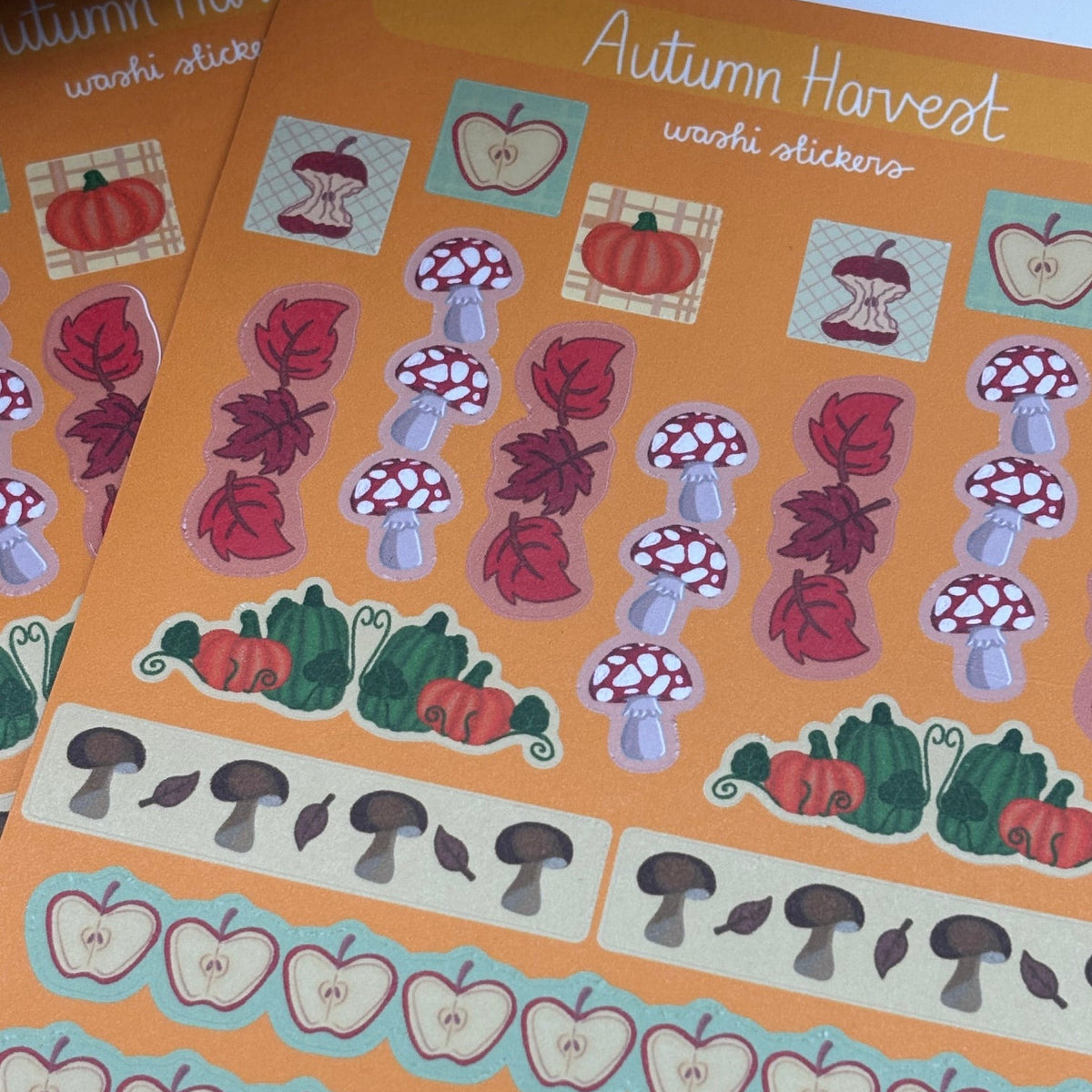 Autumn Harvest Sticker Sheet | Washi Strips Sheet