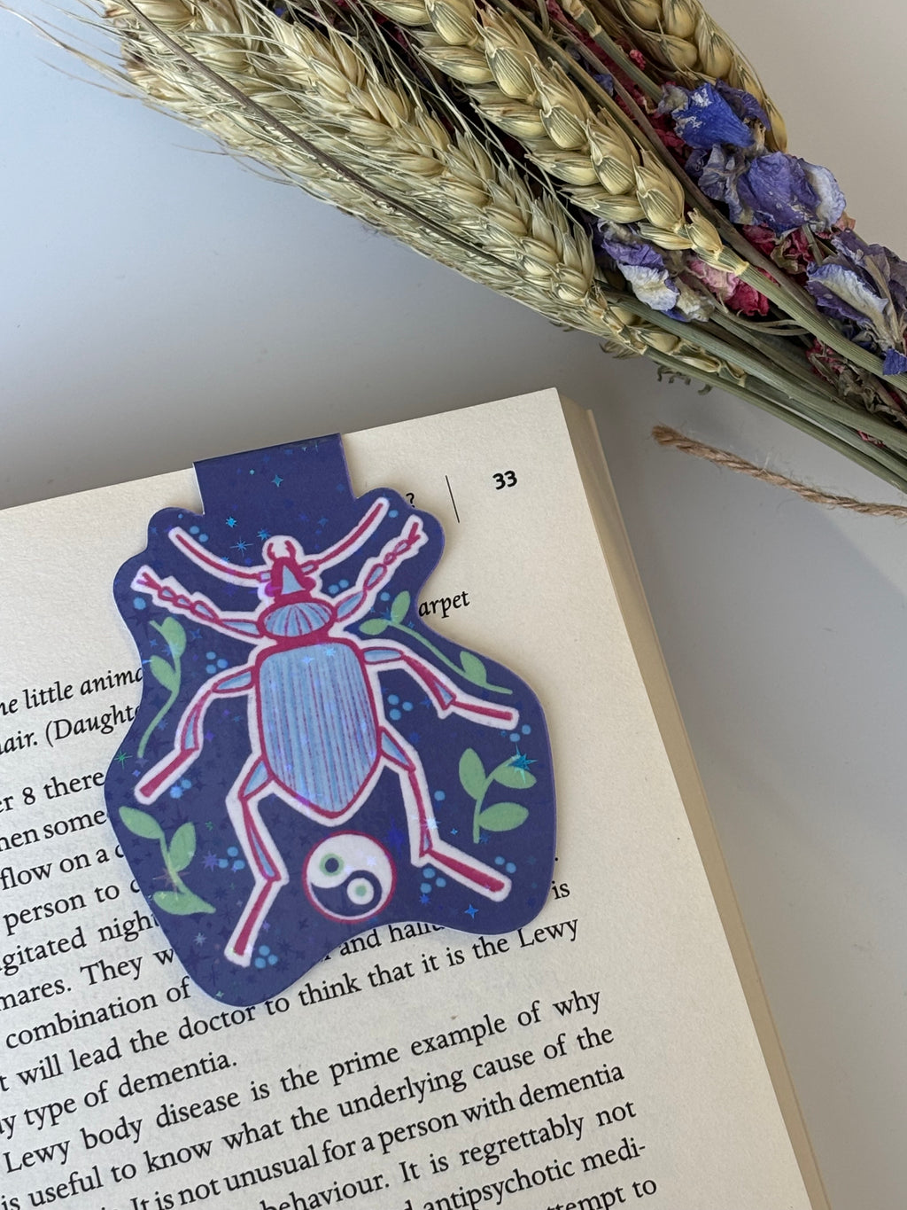 Whimsical Beetle Bookmark