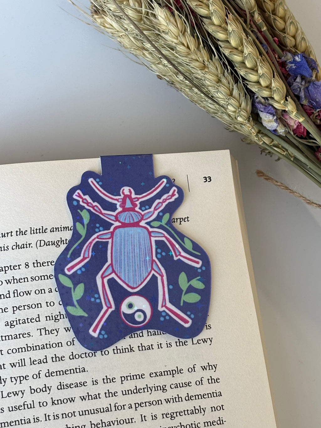 Whimsical Beetle Bookmark