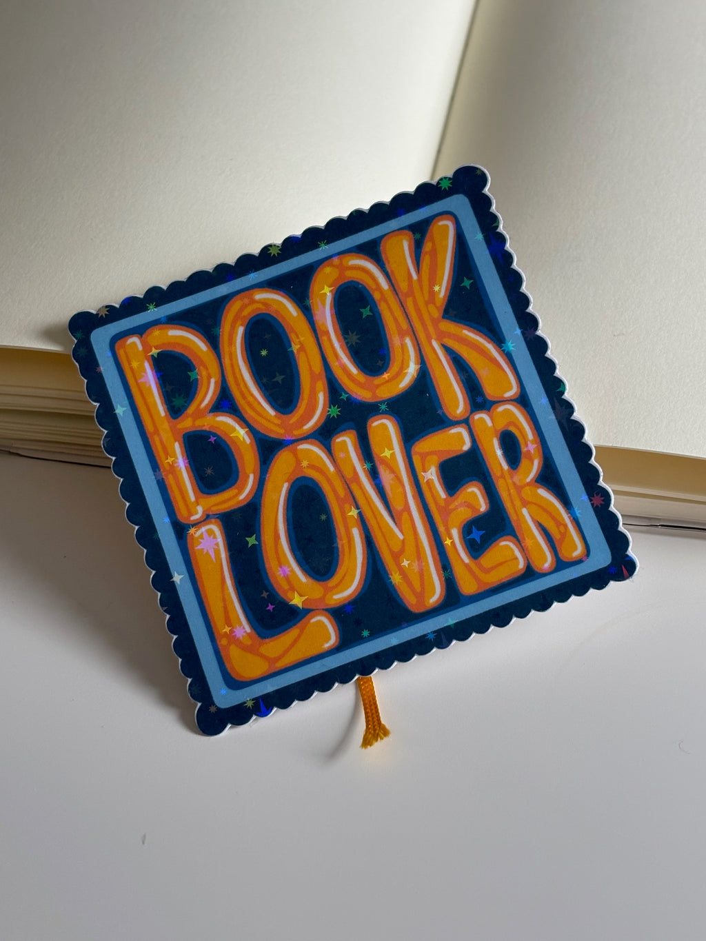 Book Lover Holographic Die Cut Sticker