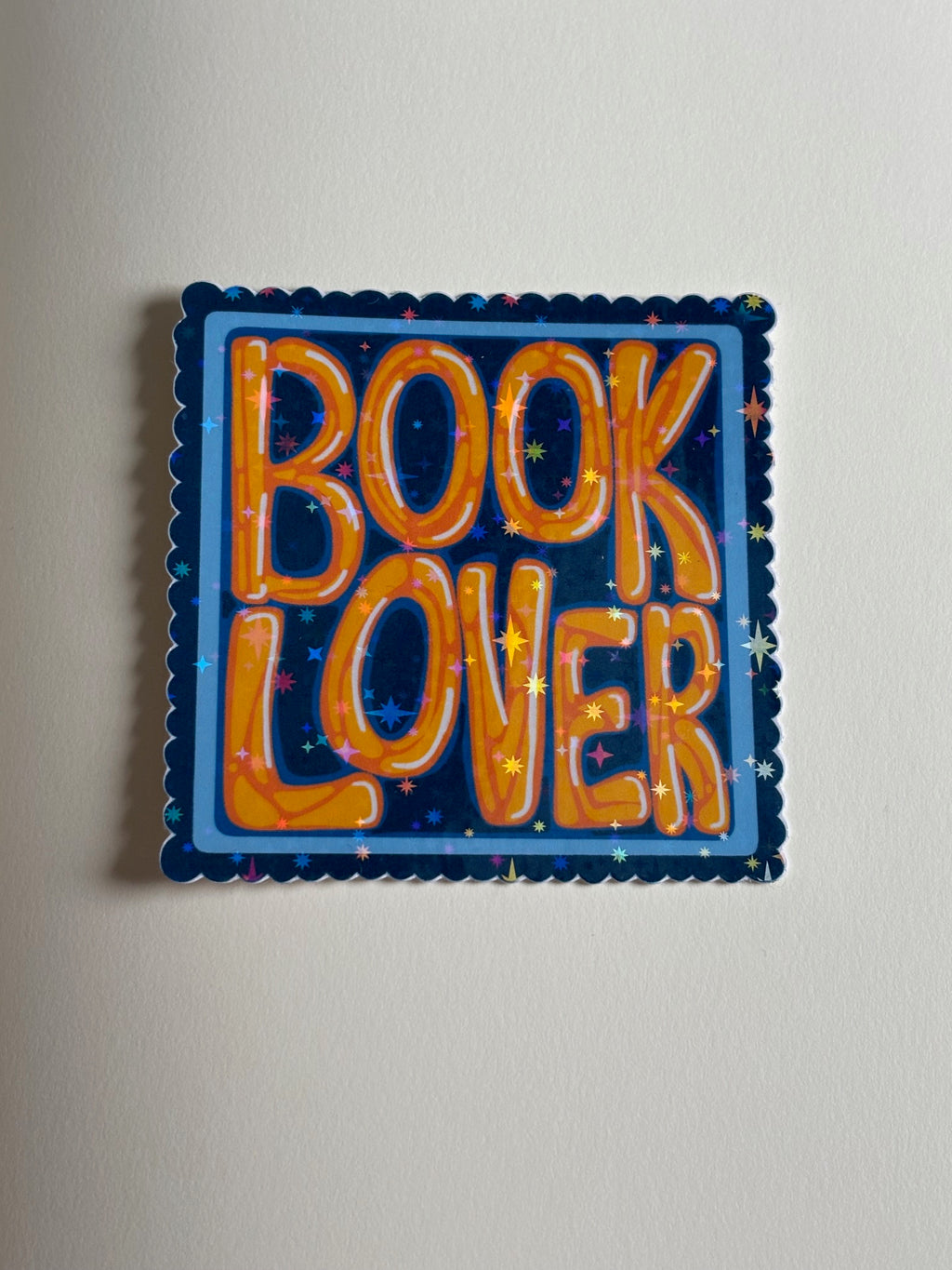 Book Lover Holographic Die Cut Sticker
