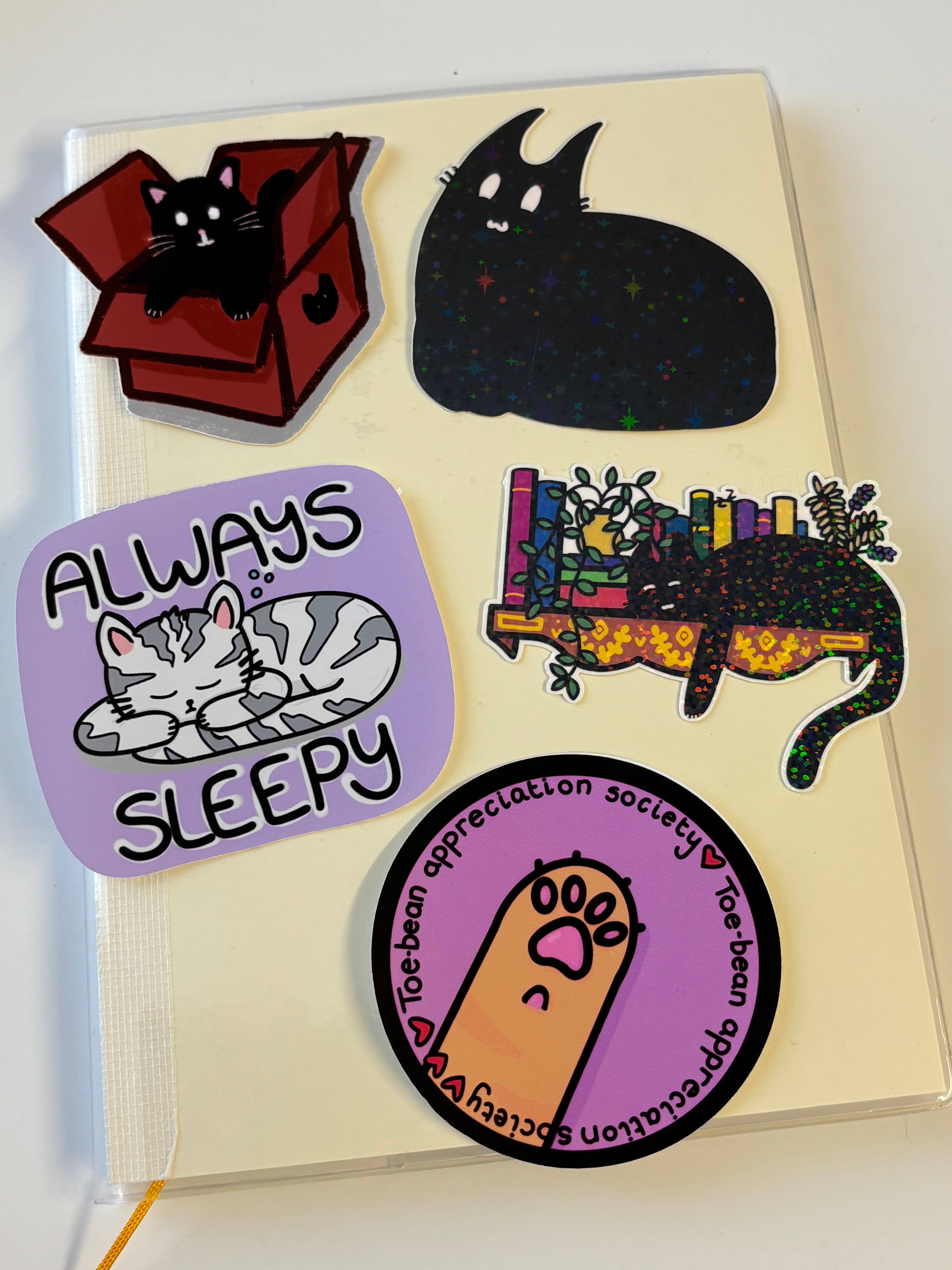 'The Cat Pack' Vinyl Stickers 5 Pack