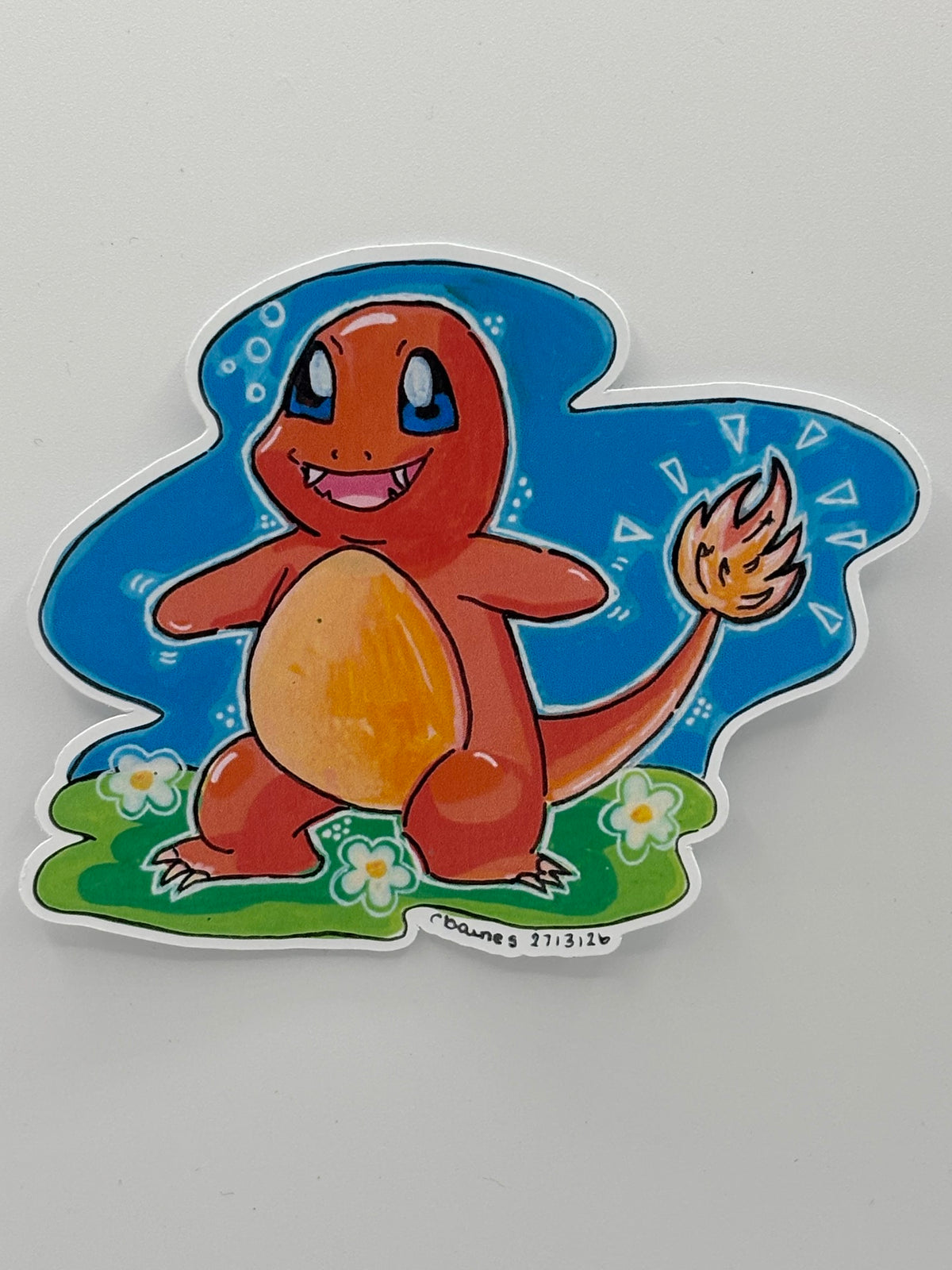 Charmander Painted Sticker | Matte or Gloss Vinyl