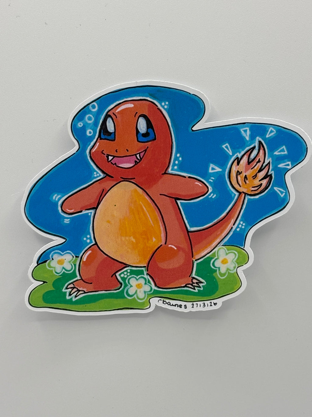 Charmander Painted Sticker | Matte or Gloss Vinyl