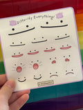 Clear Ditto Faces Sticker Sheet
