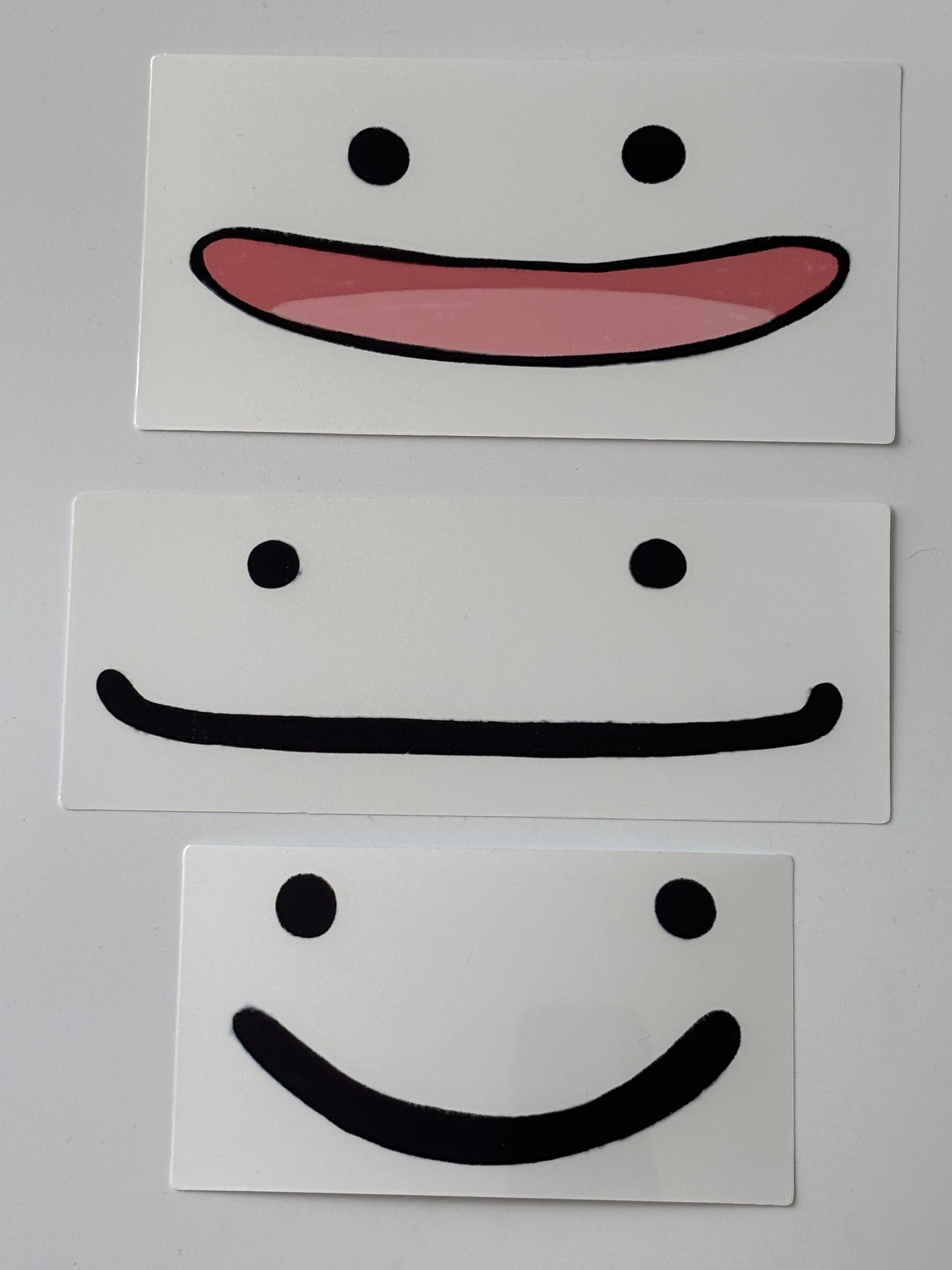 XL Clear Ditto Face Stickers - 3 Pack