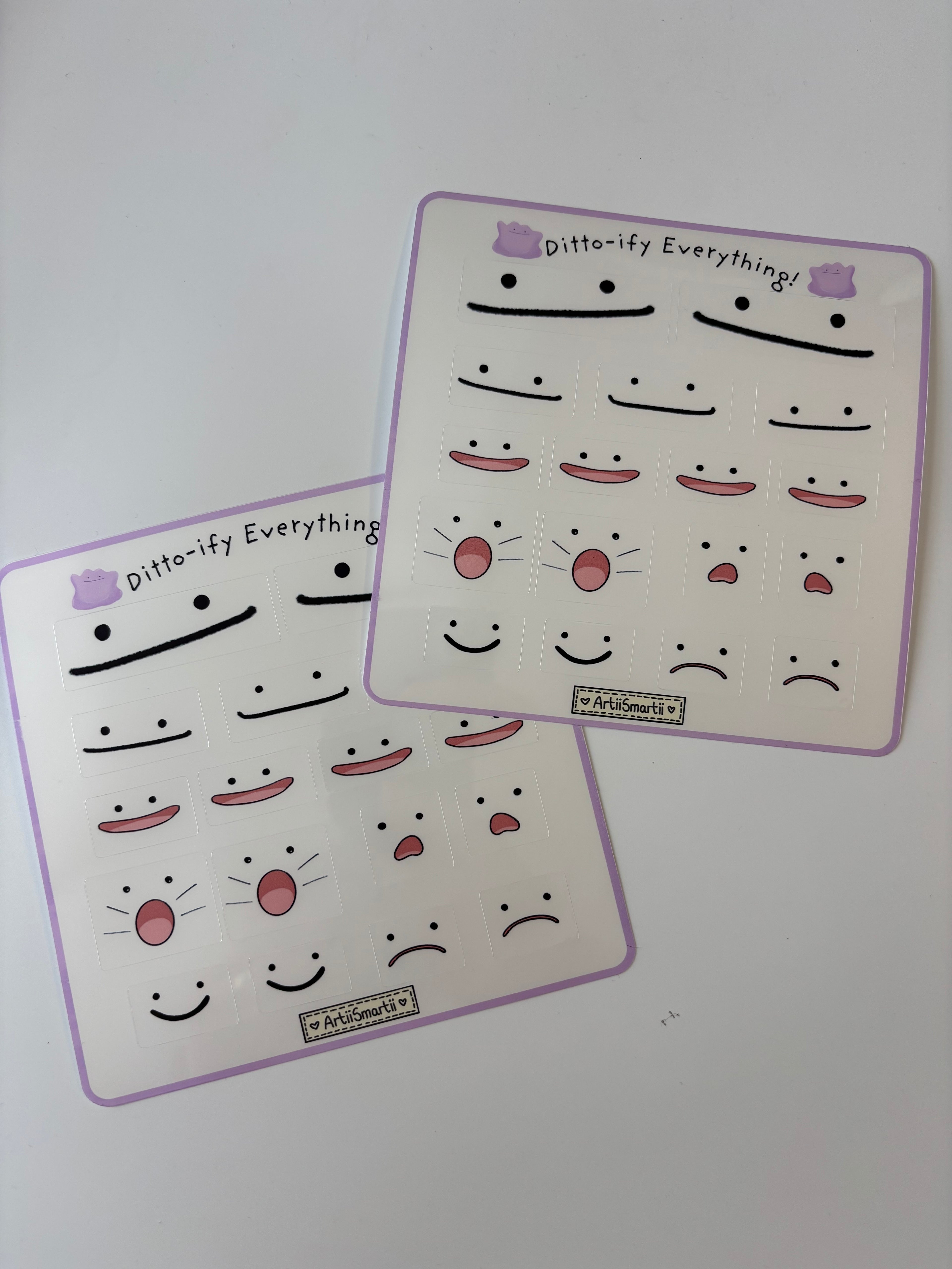 Clear Ditto Faces Sticker Sheet
