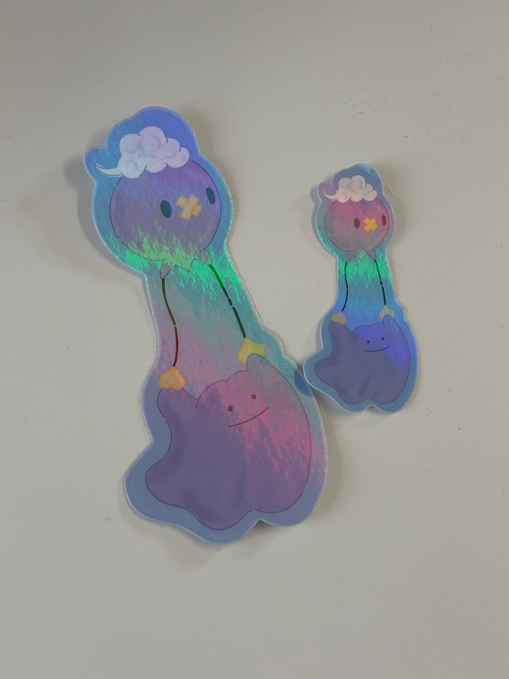 Driftloon and Ditto Holographic Die Cut