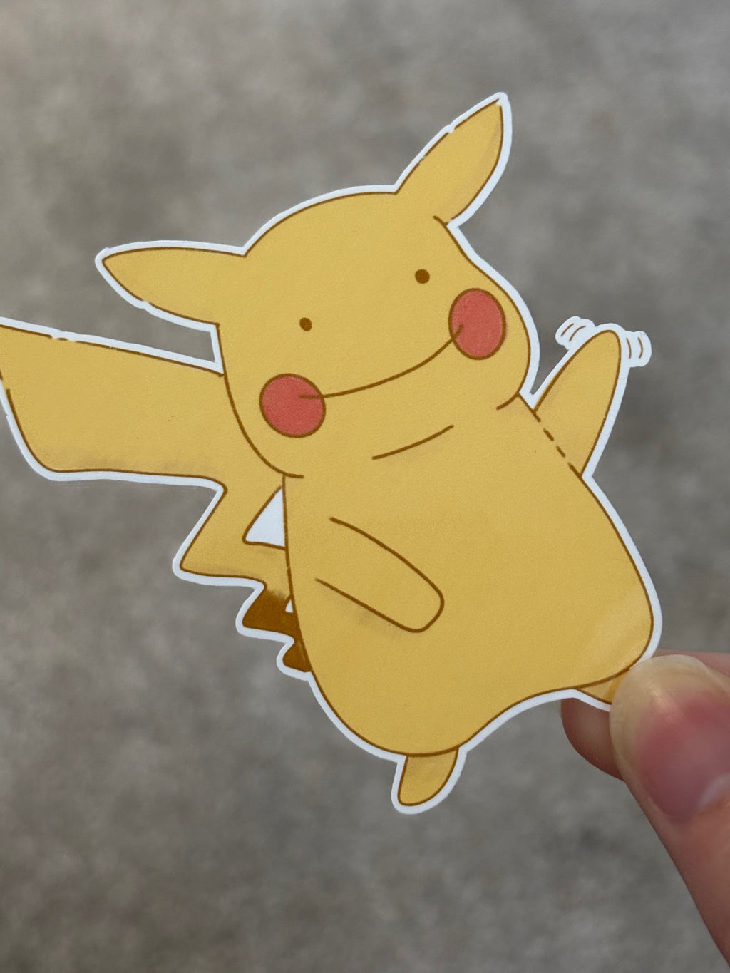 Pikaditto (Pikachu/Ditto) Gloss Vinyl Die Cut Sticker