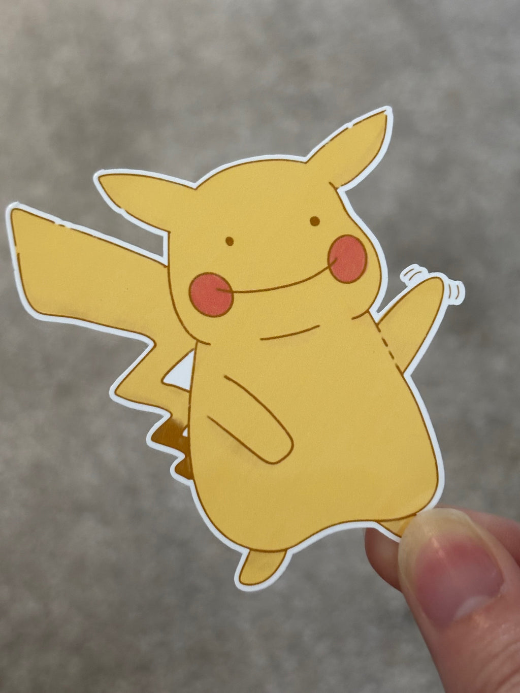 Pikaditto (Pikachu/Ditto) Gloss Vinyl Die Cut Sticker