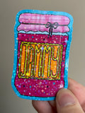 Jammy Holographic Die Cut Sticker