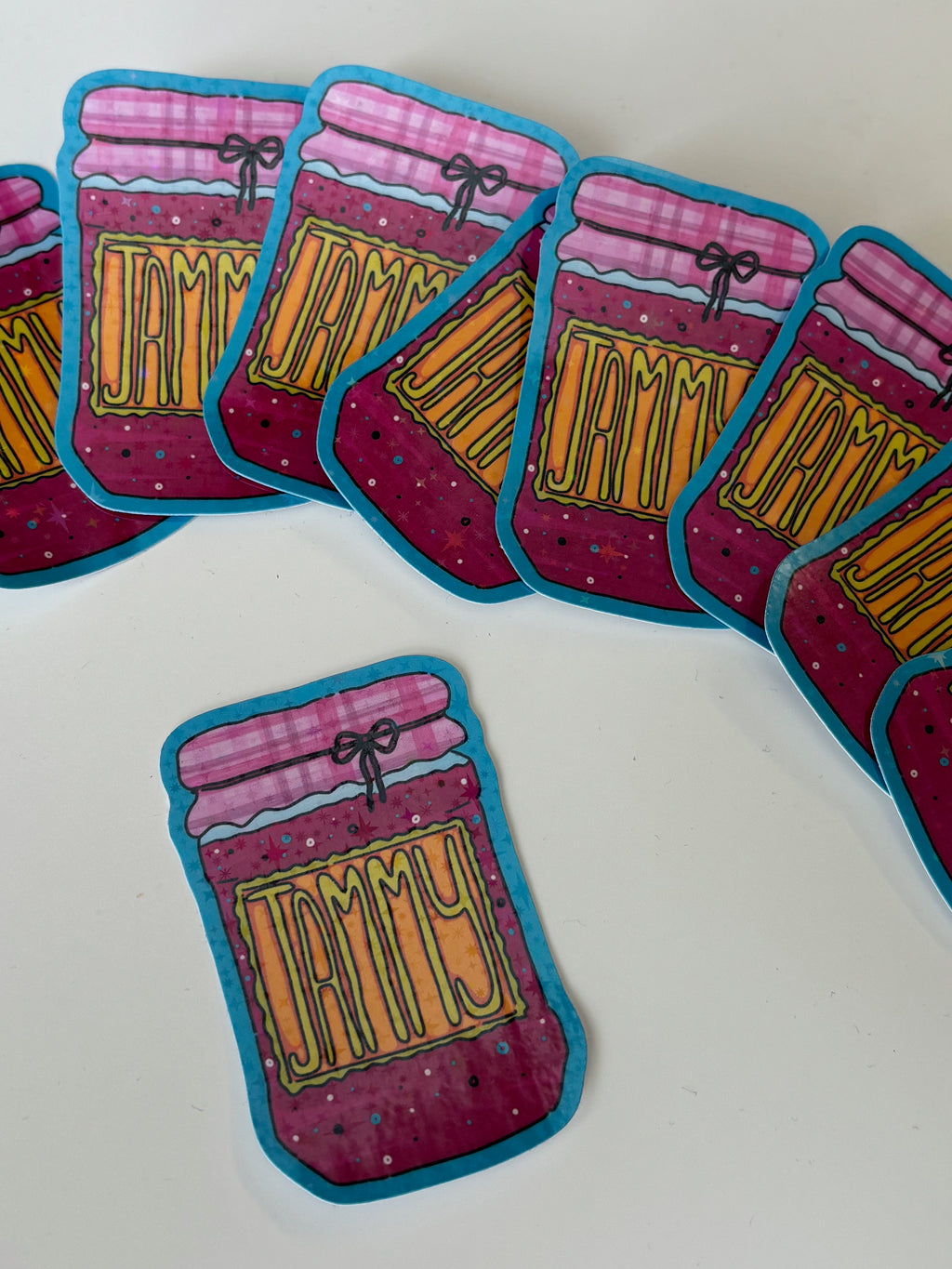Jammy Holographic Die Cut Sticker