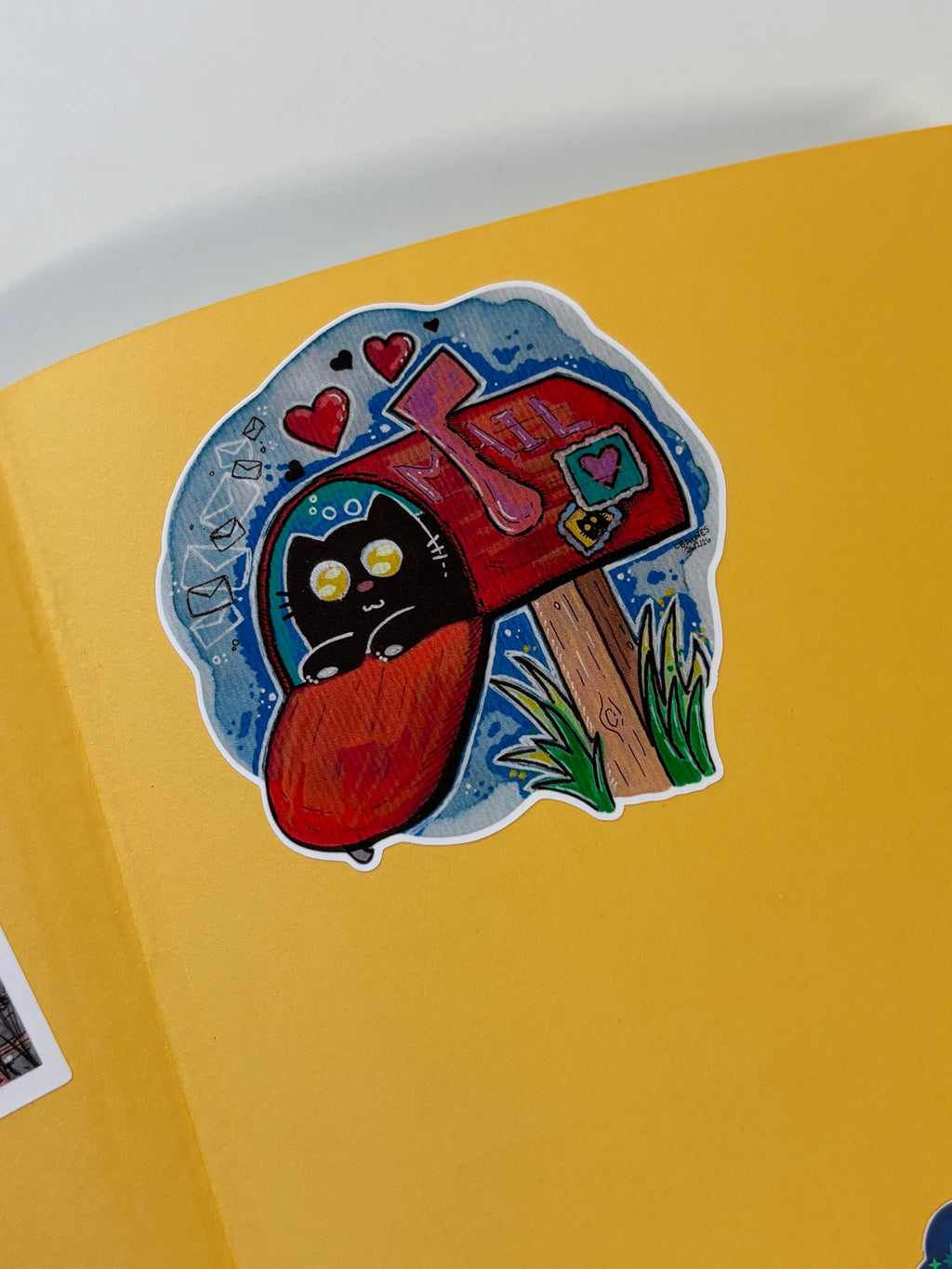 Happy Kitty Mail Gloss Vinyl Sticker