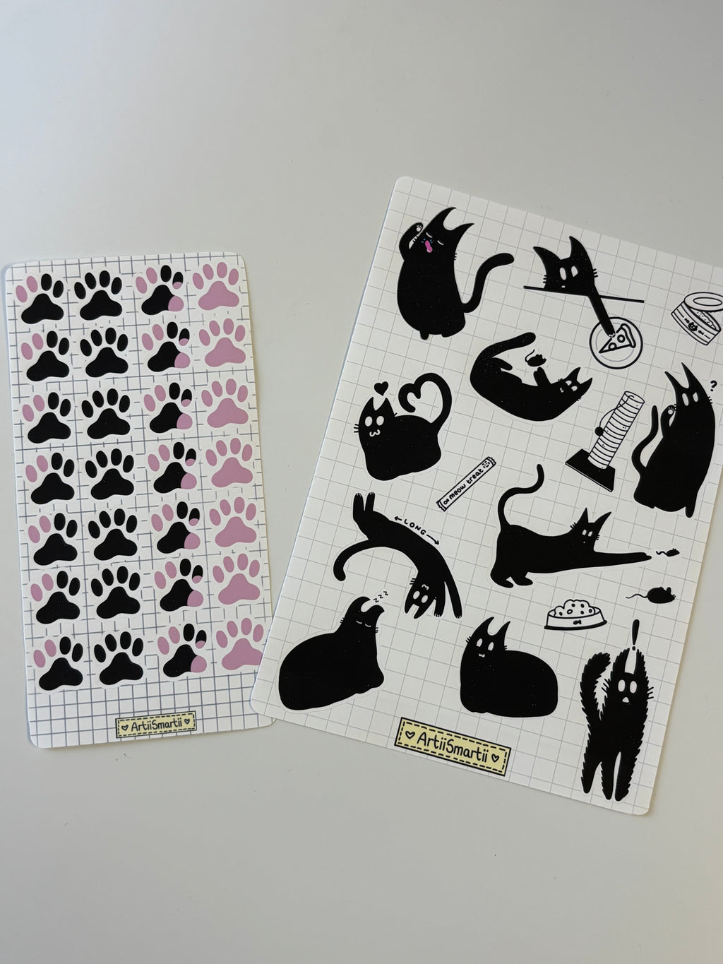 Black Cat 'Peppy' Journalling/Stationery Pack (Sticker, Memo, Washi and Die Cut Set 6pc)