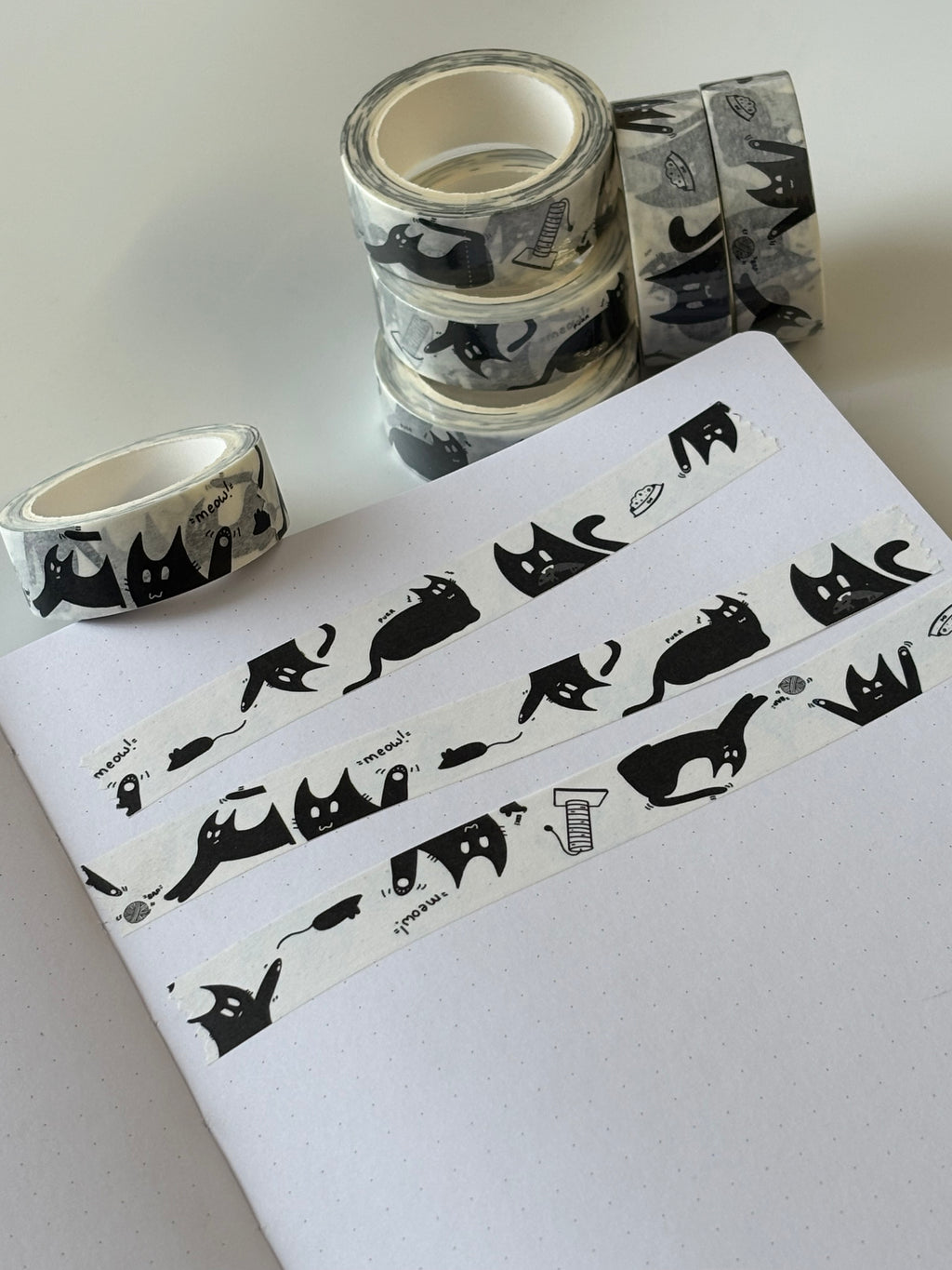 Black Cat 'Peppy' Washi Tape