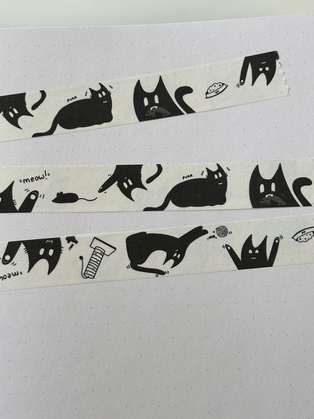 Black Cat 'Peppy' Washi Tape