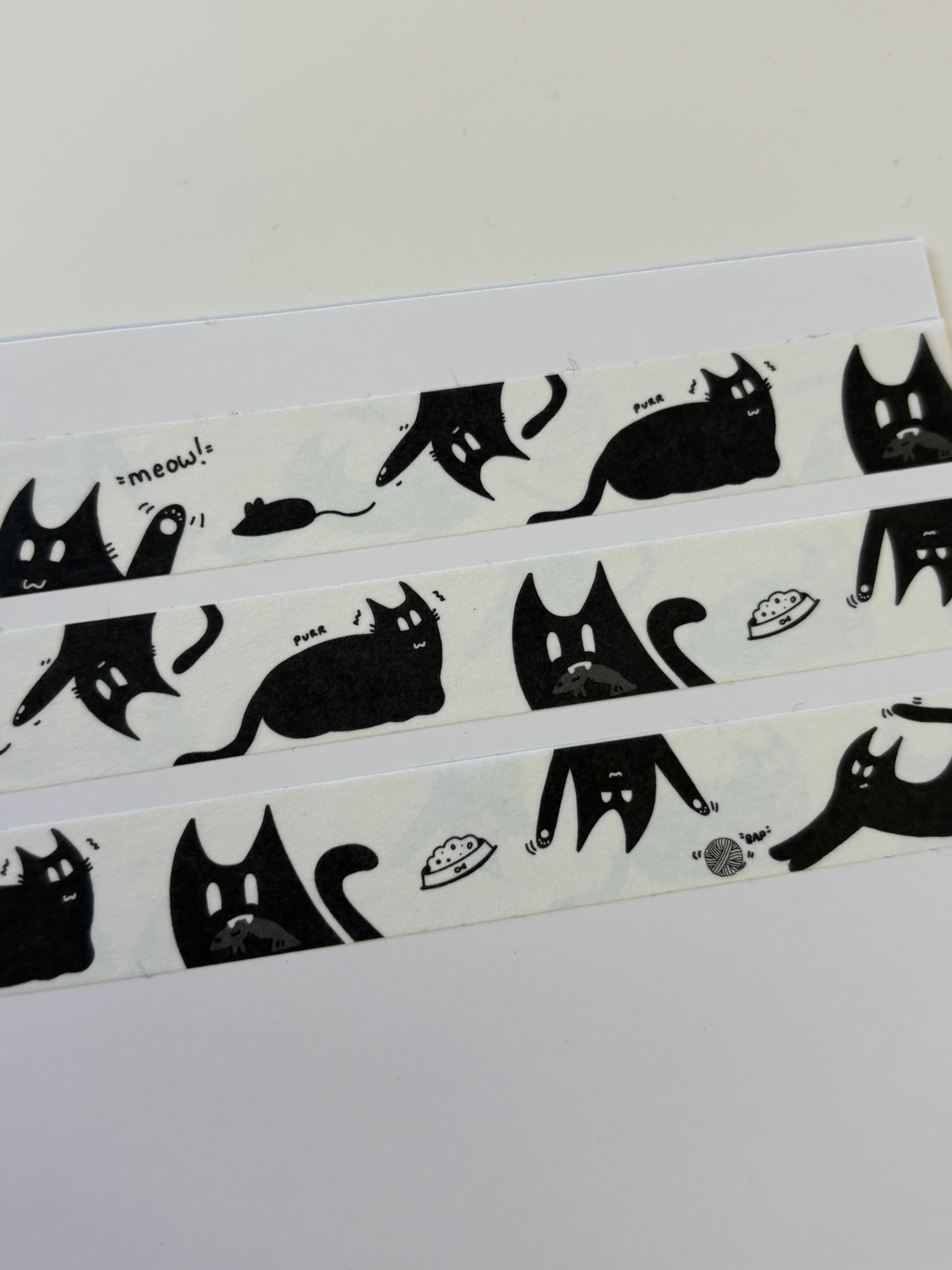 Black Cat 'Peppy' Journalling/Stationery Pack (Sticker, Memo, Washi and Die Cut Set 6pc)