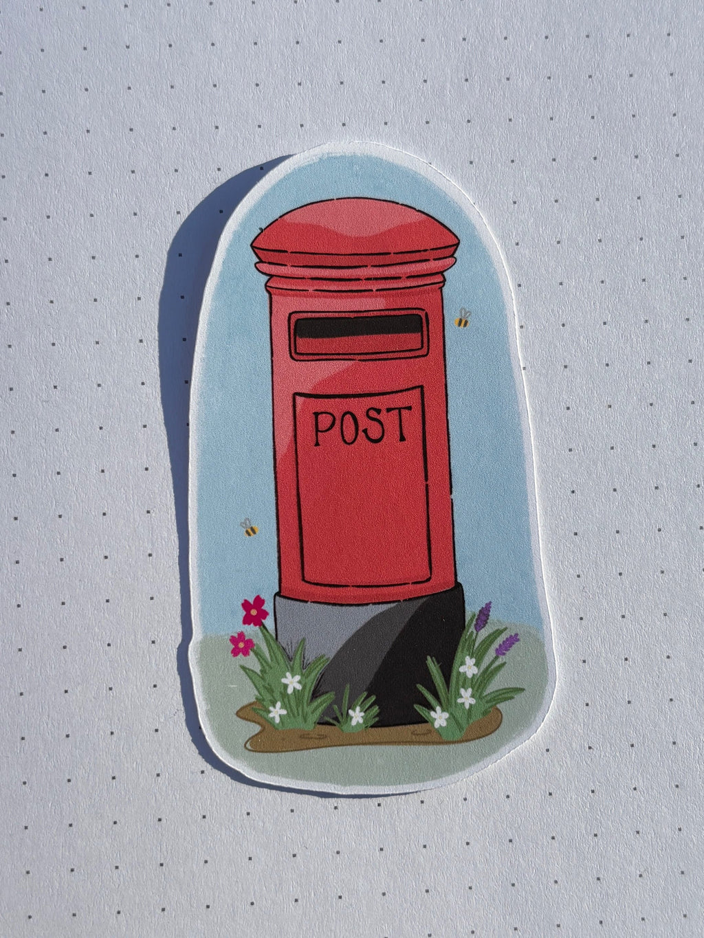 Cosy Post Box Matte Die Cut Sticker