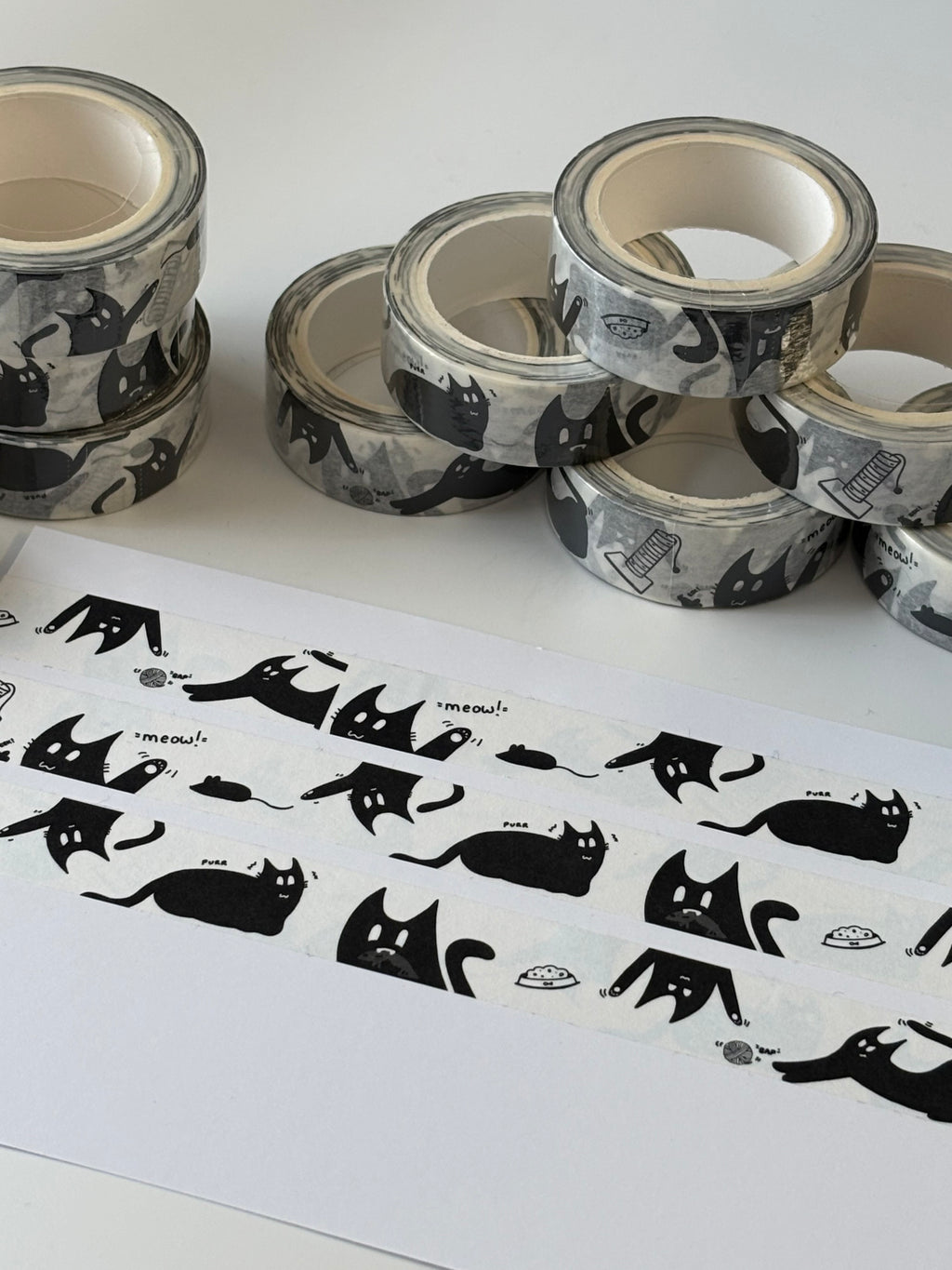 Black Cat 'Peppy' Washi Tape